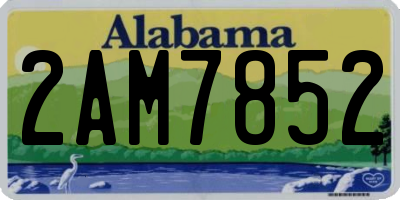 AL license plate 2AM7852