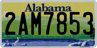 AL license plate 2AM7853