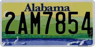 AL license plate 2AM7854
