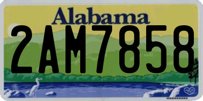 AL license plate 2AM7858