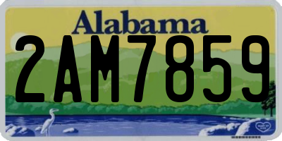 AL license plate 2AM7859