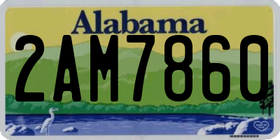 AL license plate 2AM7860