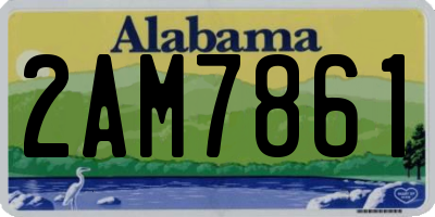 AL license plate 2AM7861