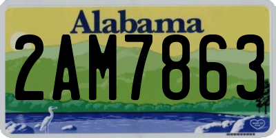 AL license plate 2AM7863
