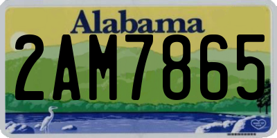 AL license plate 2AM7865