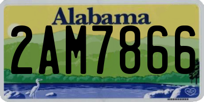 AL license plate 2AM7866