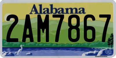 AL license plate 2AM7867