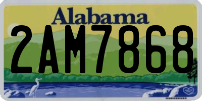 AL license plate 2AM7868