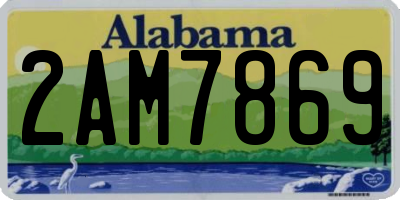 AL license plate 2AM7869