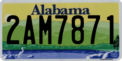 AL license plate 2AM7871