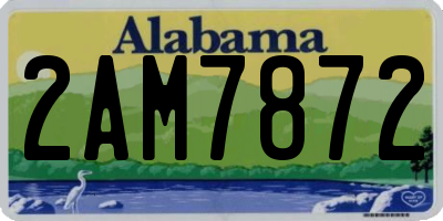 AL license plate 2AM7872