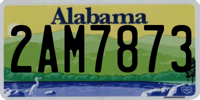 AL license plate 2AM7873