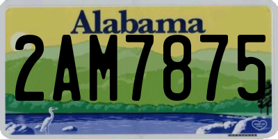 AL license plate 2AM7875