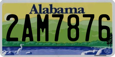 AL license plate 2AM7876