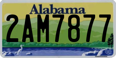 AL license plate 2AM7877