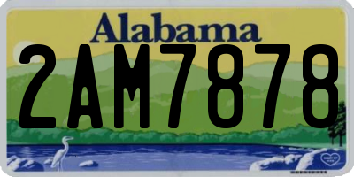 AL license plate 2AM7878
