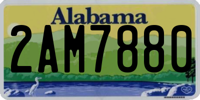 AL license plate 2AM7880