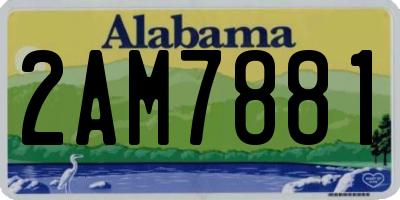 AL license plate 2AM7881