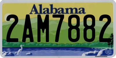 AL license plate 2AM7882