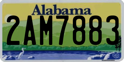 AL license plate 2AM7883