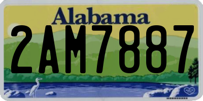 AL license plate 2AM7887