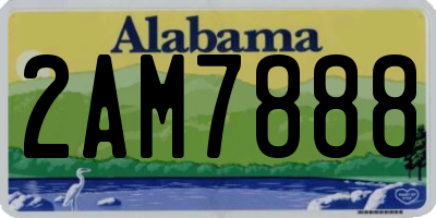 AL license plate 2AM7888