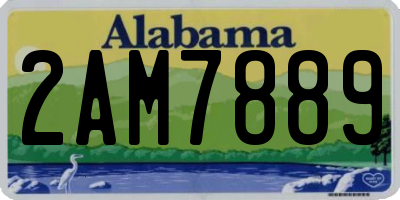 AL license plate 2AM7889