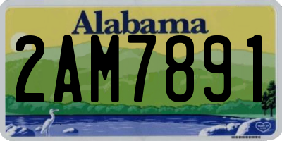 AL license plate 2AM7891