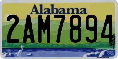 AL license plate 2AM7894