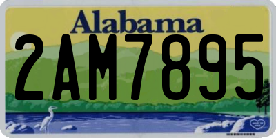 AL license plate 2AM7895