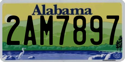 AL license plate 2AM7897