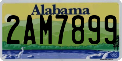 AL license plate 2AM7899