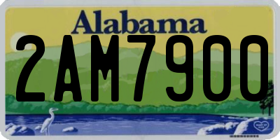 AL license plate 2AM7900