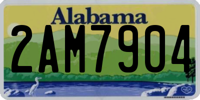AL license plate 2AM7904