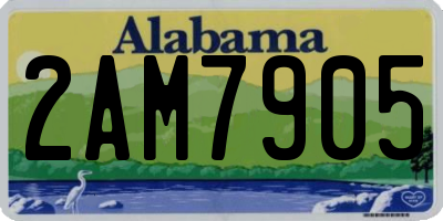 AL license plate 2AM7905
