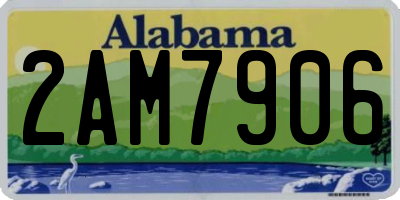AL license plate 2AM7906