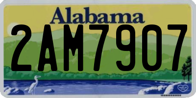 AL license plate 2AM7907