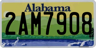 AL license plate 2AM7908