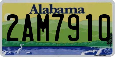 AL license plate 2AM7910