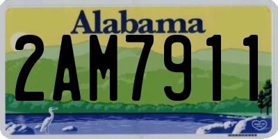 AL license plate 2AM7911