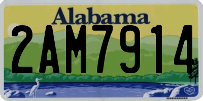 AL license plate 2AM7914