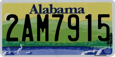 AL license plate 2AM7915