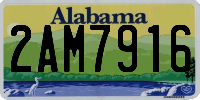 AL license plate 2AM7916