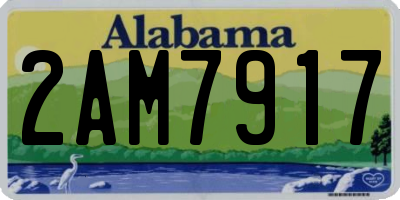 AL license plate 2AM7917