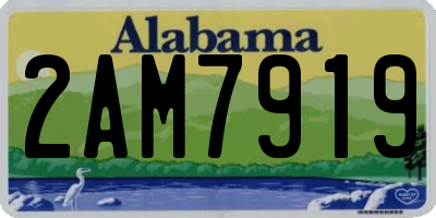 AL license plate 2AM7919