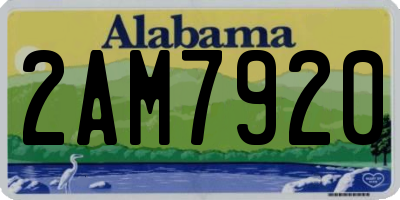 AL license plate 2AM7920