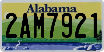 AL license plate 2AM7921