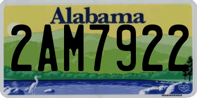 AL license plate 2AM7922