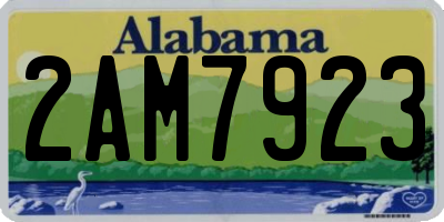 AL license plate 2AM7923