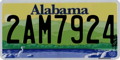 AL license plate 2AM7924